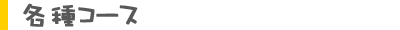 各種コース
